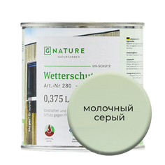 Масло по дереву Gnature 280 для защиты деревянных фасадов 0,375 л Молочный серый