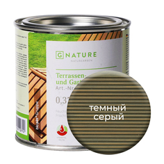 Масло Gnature 277 для террас и садовой мебели 0,375 л Темно-серый