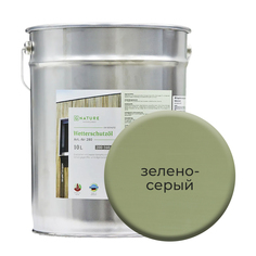Масло по дереву Gnature 280 для защиты деревянных фасадов 10л Зелено-серый
