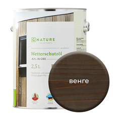 Масло по дереву Gnature 280 для защиты деревянных фасадов 2,5л Венге