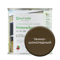 Масло по дереву Gnature 280 для защиты деревянных фасадов 0,375 л Темно-шоколадный