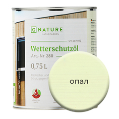 Масло по дереву Gnature 280 для защиты деревянных фасадов 0,75л Опал