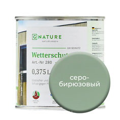 Масло по дереву Gnature 280 для защиты деревянных фасадов 0,375л Серо-бирюзовый