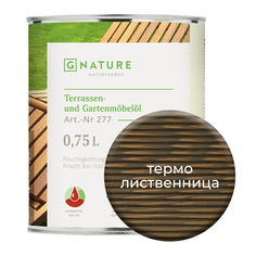 Масло Gnature 277 для террас и садовой мебели 0,75 л Термолиственница