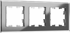 IEK BRITE Рамка 3-мест. РУ-3-2-БрСе стекло сер.