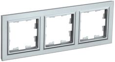 Рамка 3-м BRITE РУ-3-1-БрА металл алюм. IEK BR-M32-M-K47