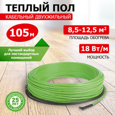 Теплый пол REXANT Slim RNB-130-1500 (1500Вт/130м/ S обогрева, м2: 9,0-12,5) (двухжильный)