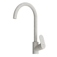 Смеситель для кухни AM.PM Chik F8207133, поворотный излив 270мм, белый