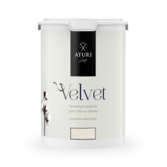 Краска Aturi Design Mia интерьерная, для стен, моющаяся, Ванильный мусс, 7,7 кг