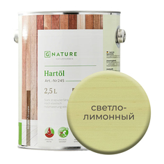 Твердое масло. Краска для стен, потолков, ОСБ плит GNature 2,5 л. Светлый лимонный