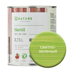 Твердое масло. Краска для стен, потолков и ОСБ плит GNature 750мл. Светло-зеленый