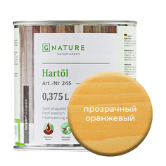 Твердое масло.Краска для стен,потолков и ОСБ плит GNature 375 мл.Прозрачный оранжевый