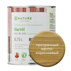 Твердое масло. Краска для стен GNature 750мл. Прозрачный красно-коричневый