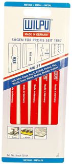 Пилки для лобзика MG31 WILPU, 0257000005