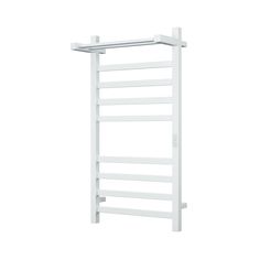 Полотенцесушитель электрический профильный с полкой Bauedge Hotel Shelf 50х100, 8 планок