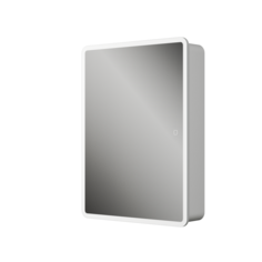 Зеркальный шкаф Bau Stil 60х80, LED подсветка, сенсор, плавное закрывание, оборачиваемый Bauedge