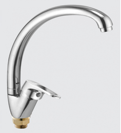 Смеситель для кухни однорычажный высокий излив, латунь Oute