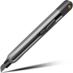 Нож канцелярский Deli HT4009 CK_SK2_9mm с выдвижным лезвием 9мм, покрытие Soft Touch