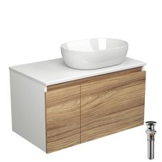 Тумба Bau Blackwood 80 с раковиной BAU Nimb 48х34, выпуск Bauedge