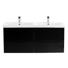 Тумба под раковину подвесная BelBagno MARINO-CER-1200-4C-SO-2-NL-P Nero Lucido