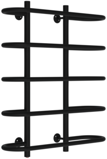 Электрический полотенцесушитель TERMAX Цунами 500х600 3/4" сталь 5 полок, чёрный