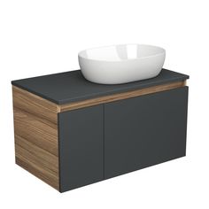 Тумба Bau Dream Blackwood 80 с раковиной BAU Nimb 48х34 Bauedge