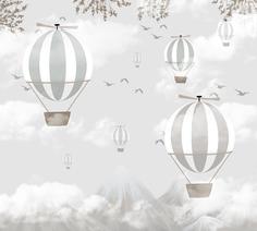 Фотообои Divino Decor F коллекцияF-254 Воздушные шары беж 300х270-1Divino