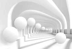 Фотообои Divino Decor F коллекцияF-082 Длинный тоннель с парящими шарами 400х270-1Divino