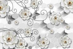 Фотообои Divino Decor Z-196 Капли дождя на сотах 400х270 DIVINO