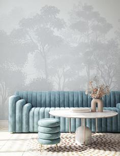 Фотообои Divino Decor F коллекцияF-071 Пепельно-голубой лес 400х270-1Divino