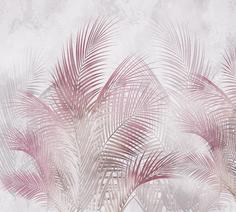 Фотообои Divino Decor F коллекцияF-149 Розовые пальмовые листья в дымке 300х270-1Divino