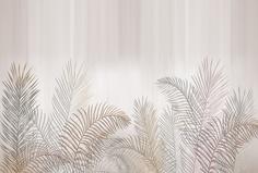 Фотообои Divino Decor Z-298 Пальмовые листья беж 400х270 DIVINO