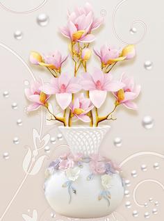 Фотообои Divino Decor F коллекцияF-364 Ваза с цветами 200х270-1Divino