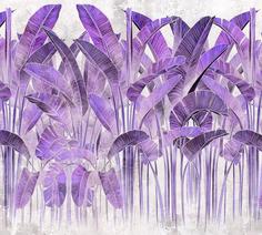 Фотообои Divino Decor Z-307 Фиолетовые листья 300х270 DIVINO