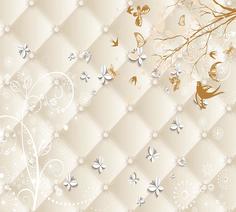 Фотообои Divino Decor Z-176 Бумажные бабочки 300х270 DIVINO
