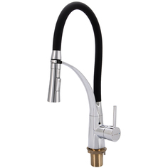 Смеситель для кухни Maxonor MN4450, черный/хром