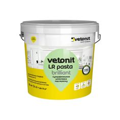 Шпаклёвка Vetonit LR Pasta Brilliant суперфинишная, под покраску и обои, 5 кг