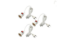 Светильник патрон подвесной Mobicent MC3ER390019 с выключателем и кабелем, 3 шт