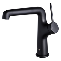 Смеситель для раковины Maxonor PURE LIFE GLAMOUR PL1094-7 Чёрный матовый