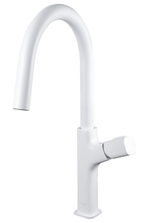 Смеситель для кухни Maxonor PURE LIFE HAPPY PL4289-8 Белый матовый с выдвижным душем
