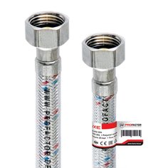 Подводка для воды 1/2"х1 м, Г-Г, сталь, полимер, ProFactor, PF WFH 523.100