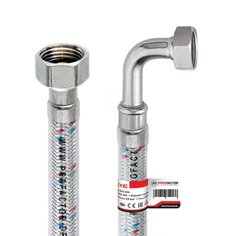 Подводка для воды 1/2"х0.8 м, Г-Г, угловая, сталь, полимер, ProFactor, PF WFH 527.80
