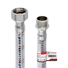 Подводка для воды 1/2"х1.2 м, Г-Ш, сталь, полимер, ProFactor, PF WFH 524.120