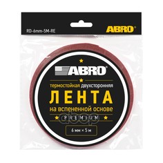 Скотч Двухсторонний Abro 6 Мм Х 5 М Красный Премиум ABRO арт. RD-6mm-5M