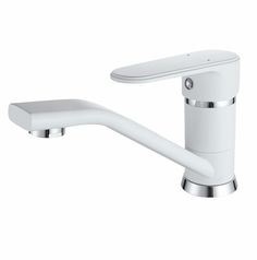 Смеситель на раковину Diadonna с поворотным изливом, картридж 35 мм, белый