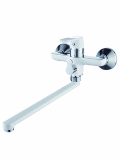 Смеситель для ванны Diadonna с длинным поворотным изливом, картридж 35 мм, белый
