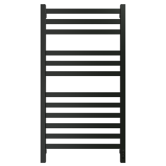 Полотенцесушитель GROIS Bruno GR-123 400х1000мм П12-перекл U-универ. подкл, черный матовый