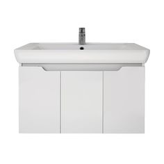 Тумба Dreja Q80(D), белый глянец с раковиной Q80