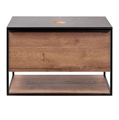 Тумба навесная для ванной Aquanika Loft древесный аттик AQLO805550BRU104