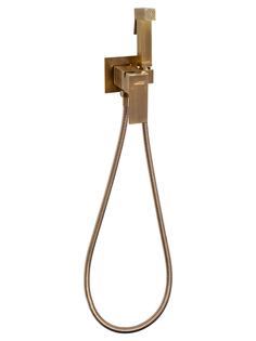 Смеситель встраиваемый с гигиеническим душем Hansberge CUBITO H3077BR Бронза